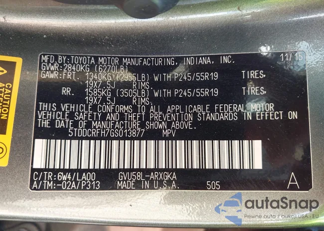 5TDDCRFH7GS013877: 43138664