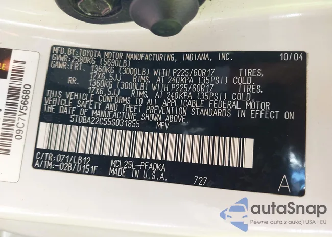 5TDBA22C55S031855: 43138742