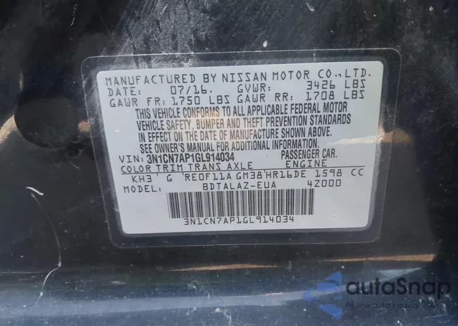 3N1CN7AP1GL914034: 43138782