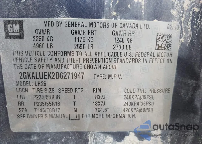 2GKALUEK2D6271947: 43138819