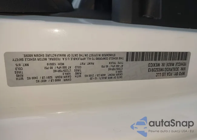 3C6LRVDG1ME523913: 43138887