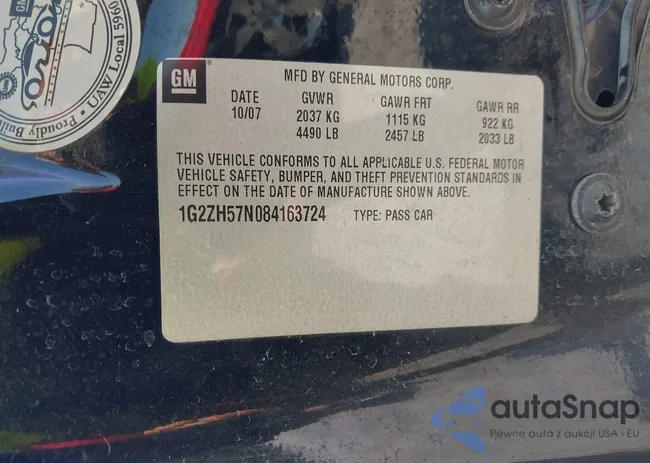 1G2ZH57N084163724: 43138905