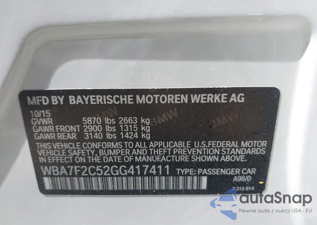 WBA7F2C52GG417411: 43138925