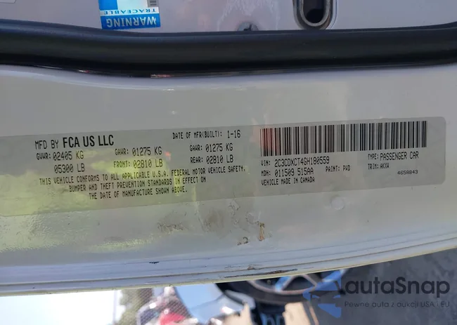 2C3CDXCT4GH180559: 43140301