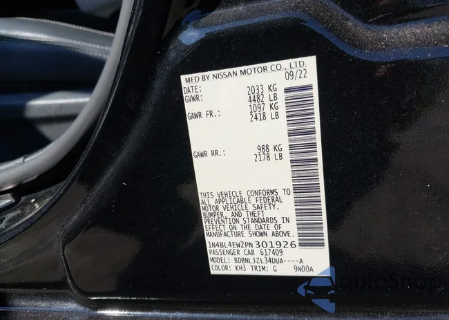 1N4BL4EW2PN301926: 43140505