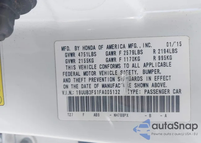 19UUB3F51FA005132: 43140522