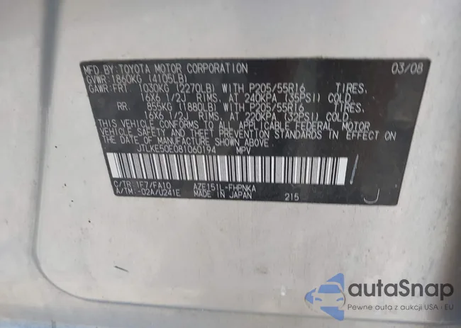 JTLKE50E081060194: 43140633