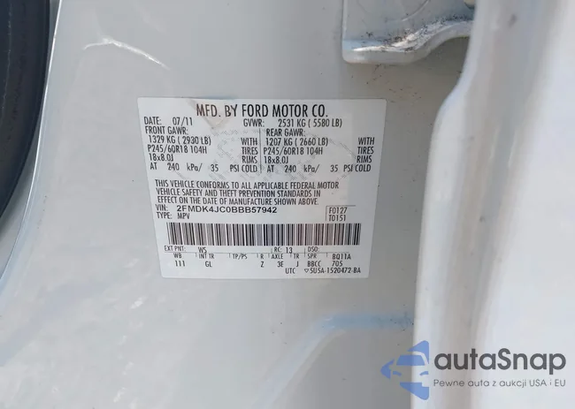 2FMDK4JC0BBB57942: 43139845