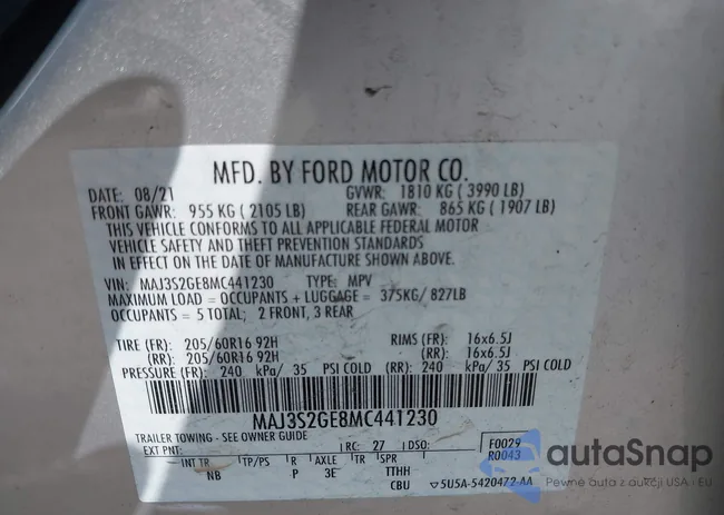 MAJ3S2GE8MC441230: 43139846