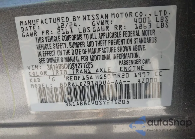 3N1AB8CV0SY271205: 43139864