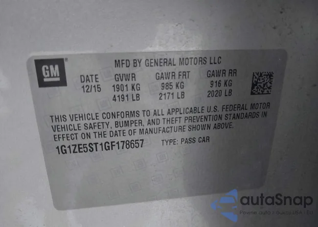 1G1ZE5ST1GF178657: 43140041