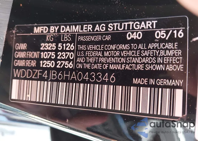 WDDZF4JB6HA043346: 43141155