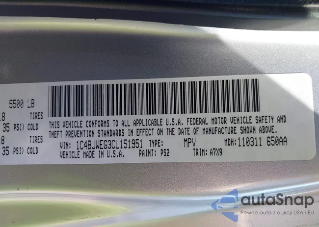 1C4BJWEG3CL151951: 43141242