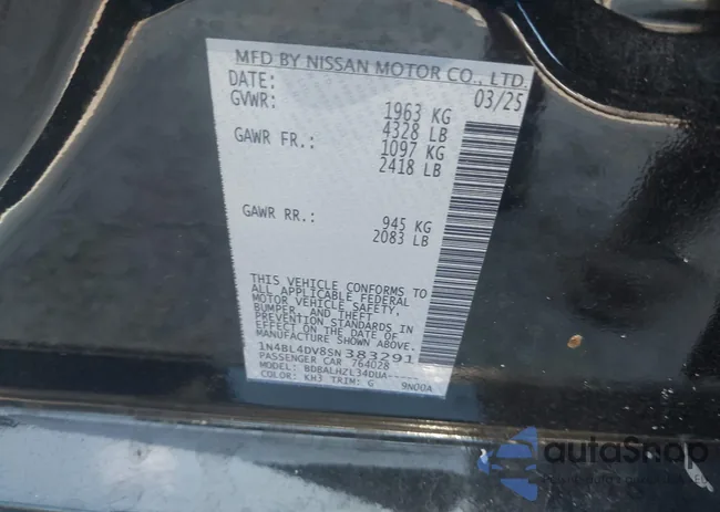 1N4BL4DV8SN383291: 43141251