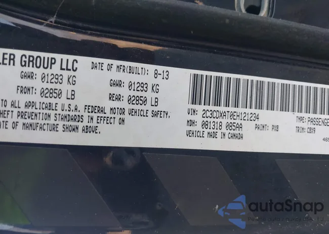 2C3CDXAT0EH121234: 43141425