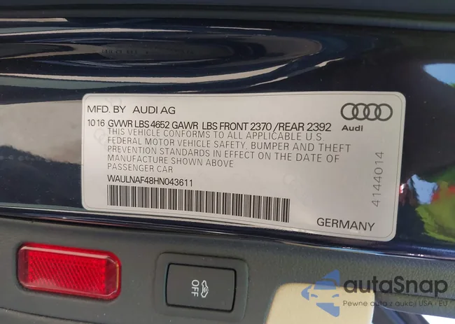 WAULNAF48HN043611: 43140748