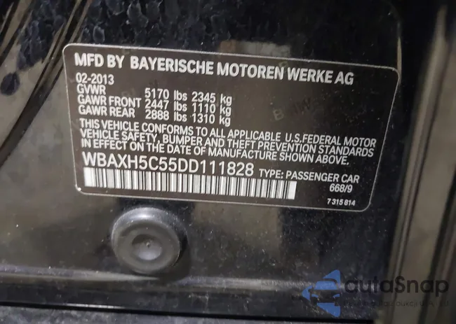 WBAXH5C55DD111828: 43140790