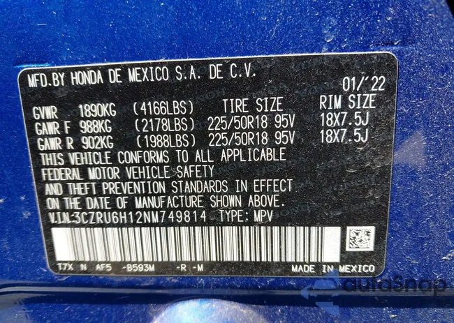 3CZRU6H12NM749814: 43140926