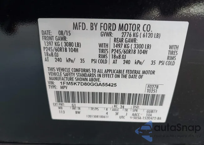 1FM5K7D80GGA55425: 43140972