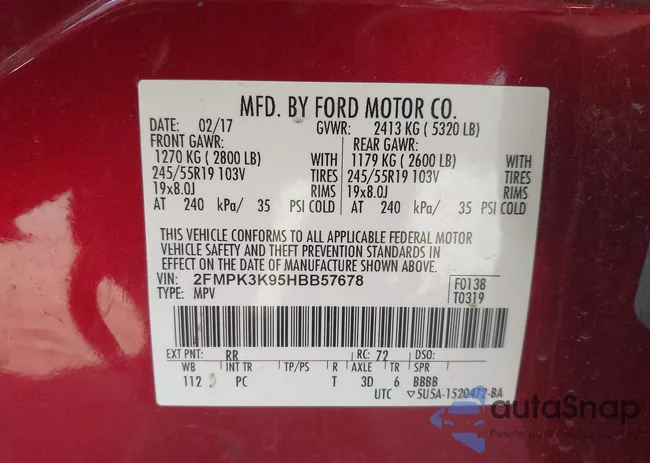 2FMPK3K95HBB57678: 43141005