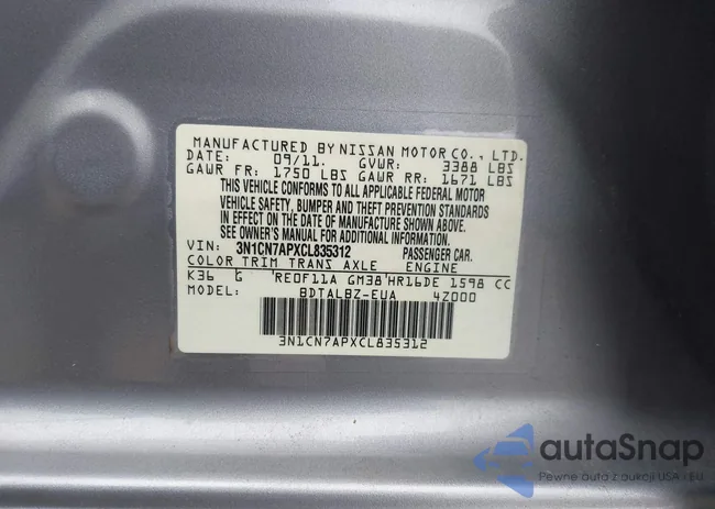 3N1CN7APXCL835312: 43142069