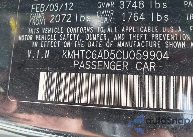 KMHTC6AD5CU059904: 43142230