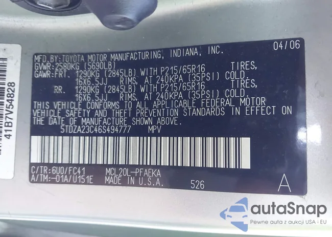 5TDZA23C46S494777: 43142269