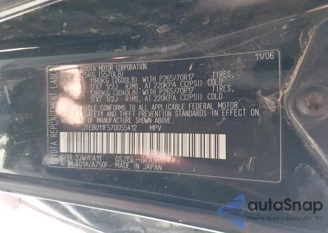 JTEBU11F570055412: 43142345