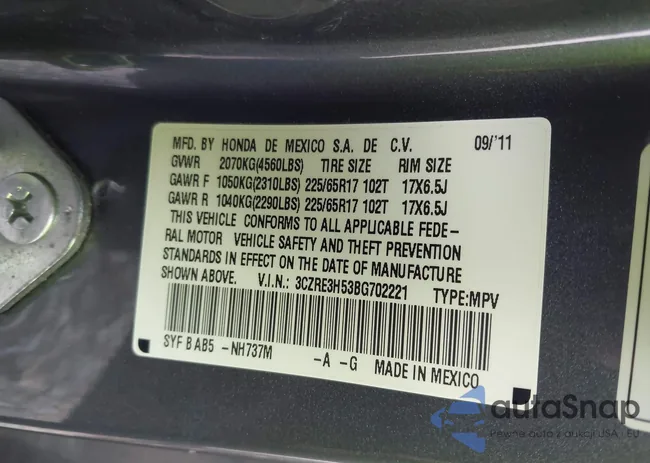 3CZRE3H53BG702221: 43142561