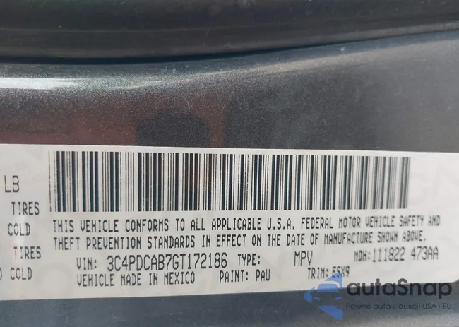 3C4PDCAB7GT172186: 43142609