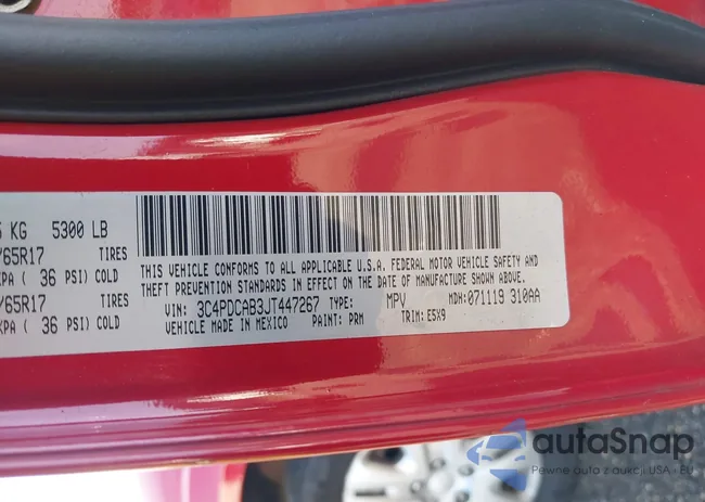 3C4PDCAB3JT447267: 43142659