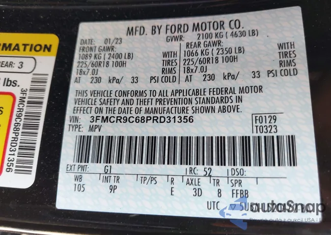 3FMCR9C68PRD31356: 43141907