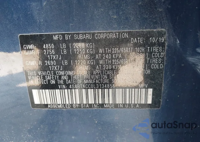 4S4BTACC0L3134856: 43141922