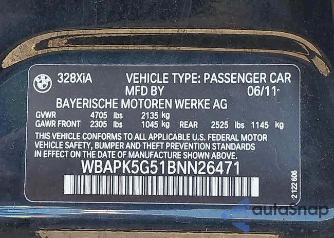 WBAPK5G51BNN26471: 43142003