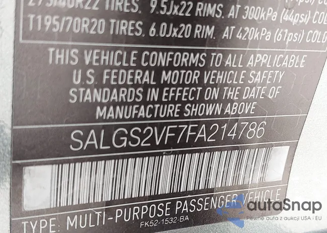 SALGS2VF7FA214786: 43143098