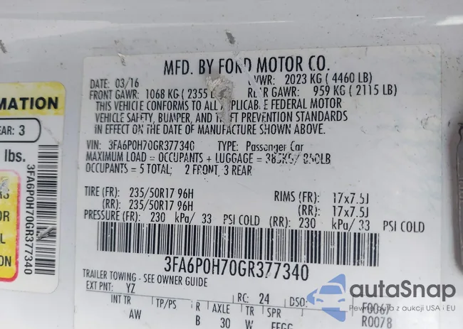 3FA6P0H70GR377340: 43143537