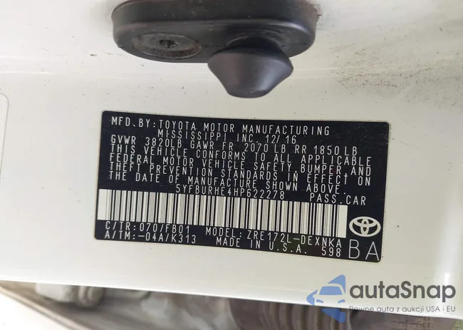 5YFBURHE4HP622278: 43143607