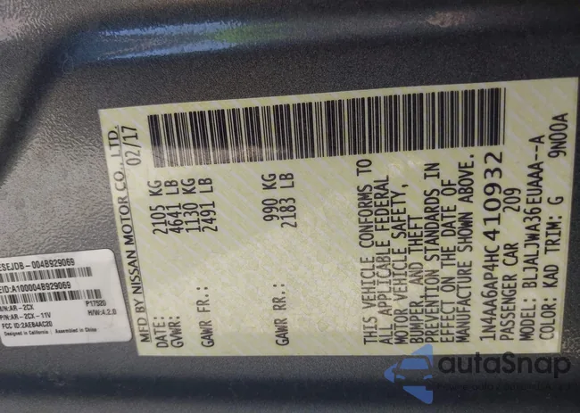 1N4AA6AP4HC410932: 43142704