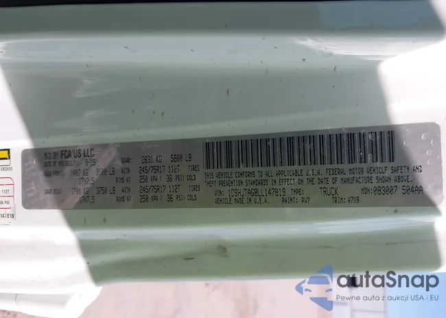 1C6HJTAG8LL147819: 43142794