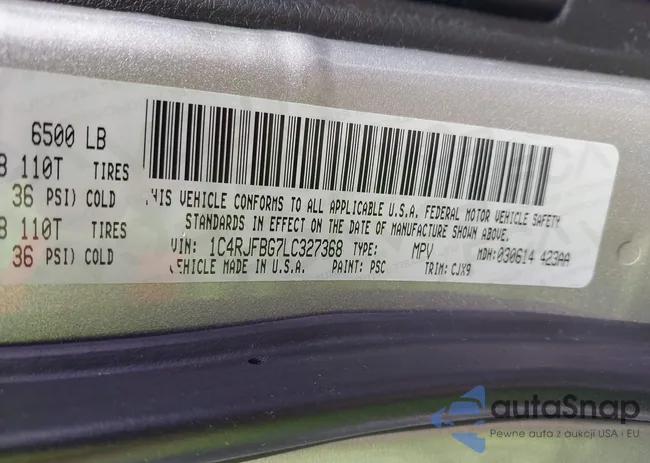 1C4RJFBG7LC327368: 43142801