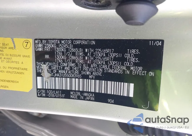 JTJHA31U550083965: 43142853