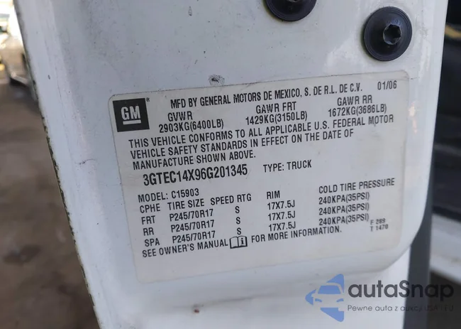 3GTEC14X96G201345: 43142989