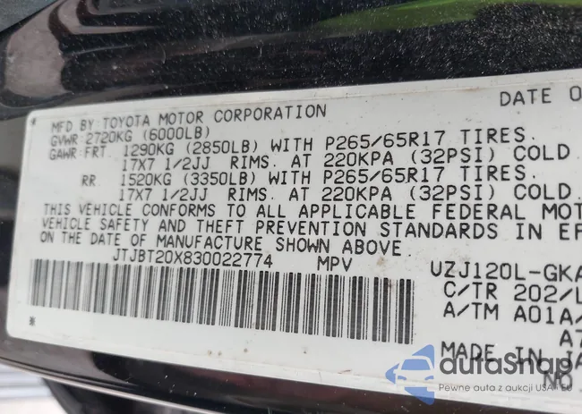 JTJBT20X830022774: 43143051