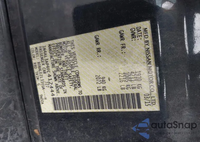 1N4AL3AP4FC412444: 43144072