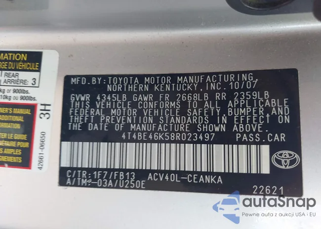 4T4BE46K58R023497: 43144202