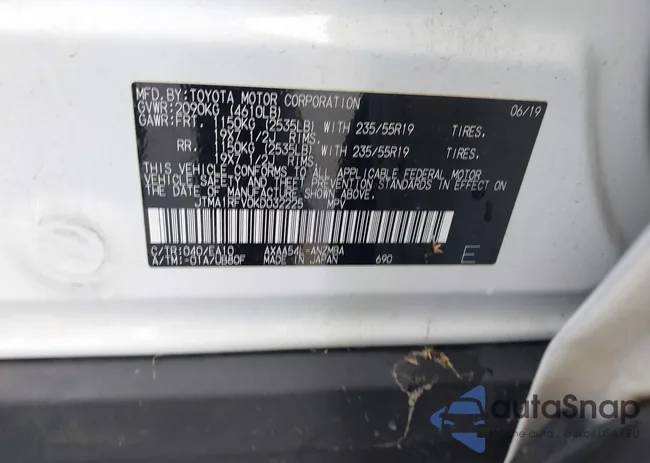 JTMA1RFV0KD032225: 43144249