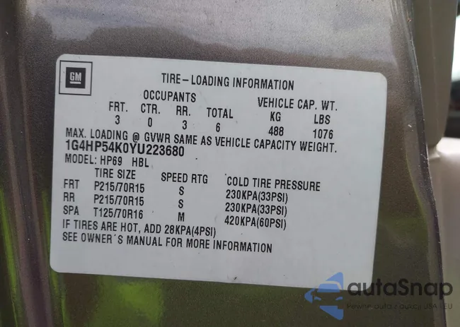 1G4HP54K0YU223680: 43144374