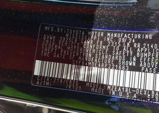 5YFB4MDE4RP221663: 43144414