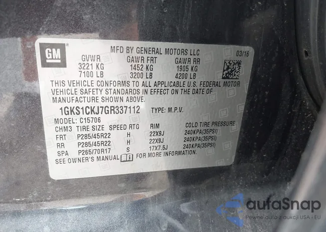 1GKS1CKJ7GR337112: 43144428