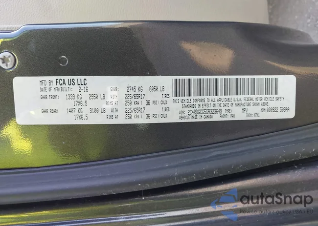 2C4RDGCG5GR323649: 43144504